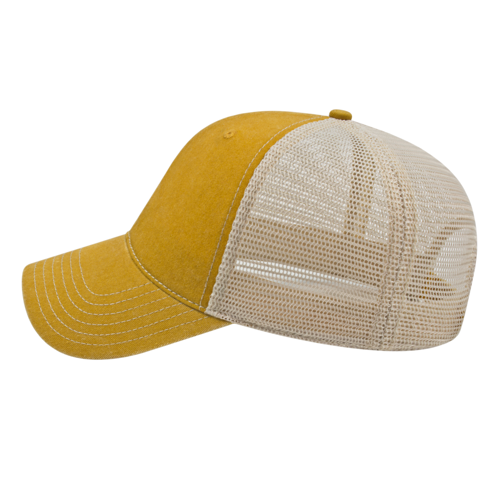 Vintage Washed Pigment-Dyed Cap with Mesh Back